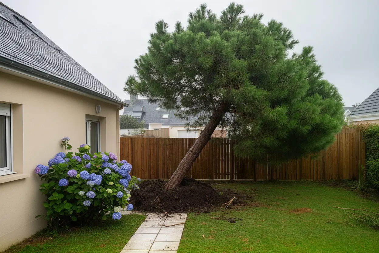 Branche fendue dangereuse avant intervention à Pornichet