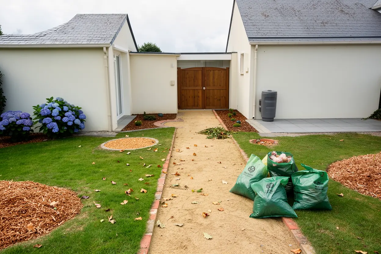 Jardin nettoyé après broyage à La Baule-Escoublac