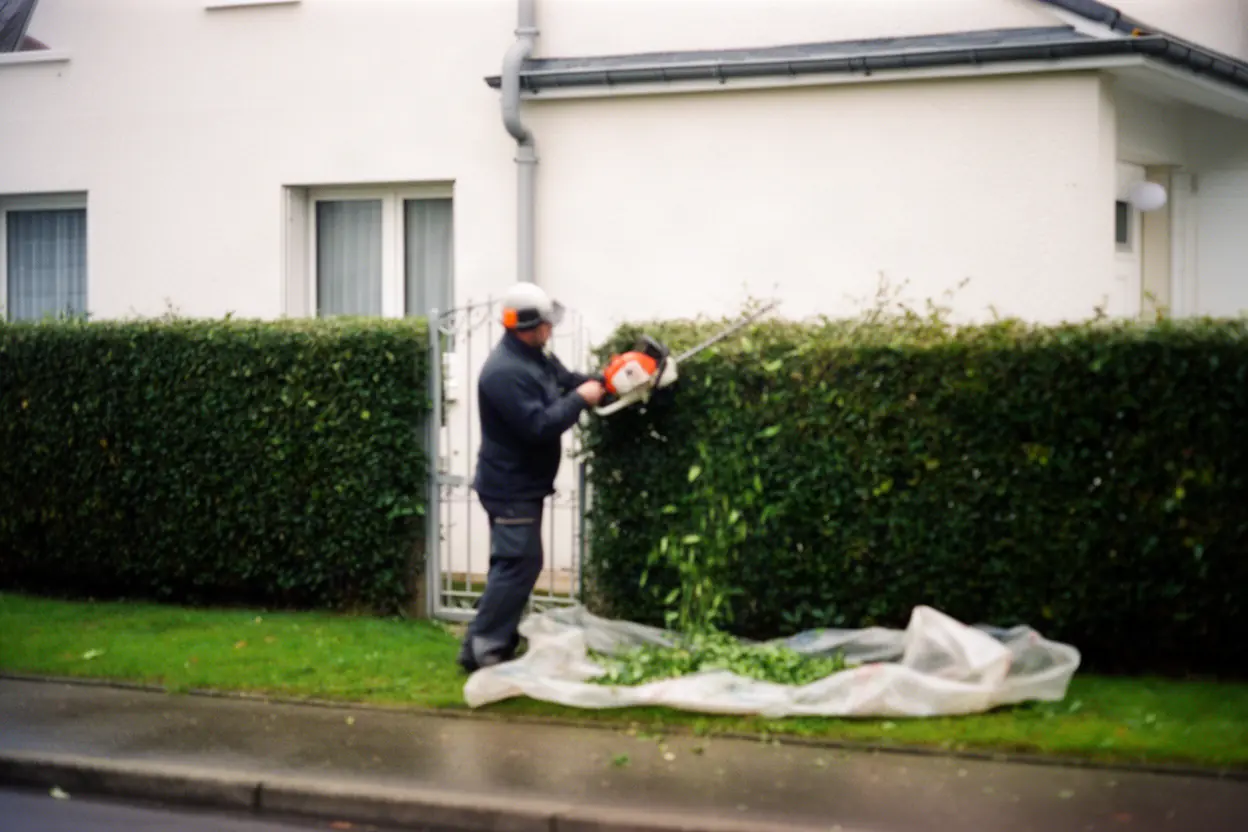 Taille régulière d'une haie mitoyenne dans Trignac